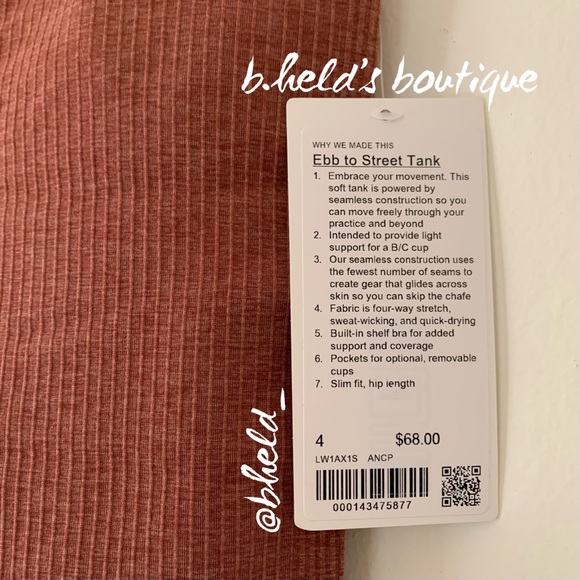 lululemon Ebb To Street Tank Top in Ancient Copper Size 4 Brand New NWT - Picture 3 of 12